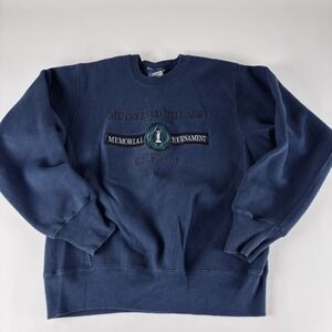 Vintage Muirfield Village Golf Club Sweater Mens Blue Medium Crewneck USA 90s